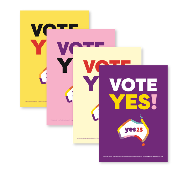 Yes 23 / We're Voting Yes A3 Posters – sound-merch.com.au